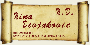 Nina Divjaković vizit kartica